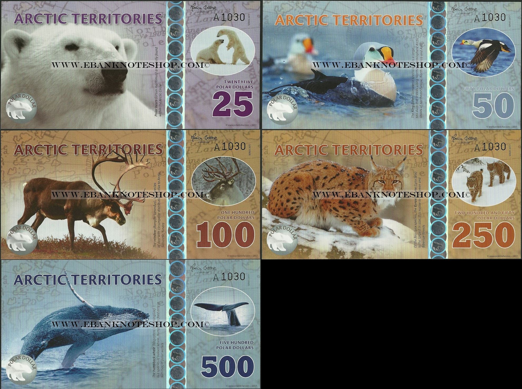 2017 King Eider Unc Arctic Territories 50 Polar Dollars