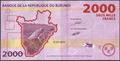 Picture of Burundi,P52,B238a,2000 Francs,2015