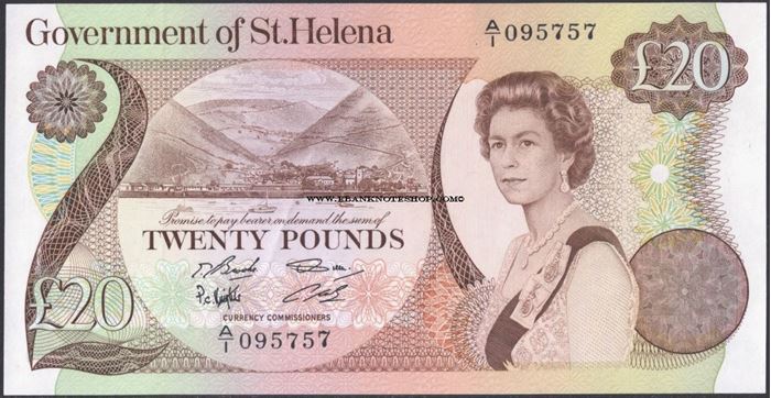 Picture of St Helena,B306a,P10,20 Pounds,1986
