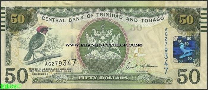 Picture of Trinidad & Tobago,P50,B228,50 Dollars,2006
