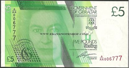 Picture of Gibraltar,P35,B130,5 Pounds,2011
