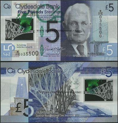 Picture of Scotland,P229O,5 Pounds,2016,Clydesdale,Polymer