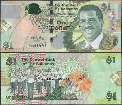 Picture of Bahamas,P71A,B347a,1 Dollars,2015