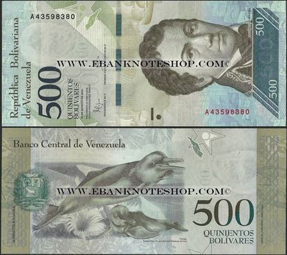 Picture of Venezuela,P094,B364a,500 Bolivares,2016