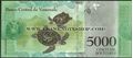 Picture of Venezuela,P097,B367a,5000 Bolivares,2016,A