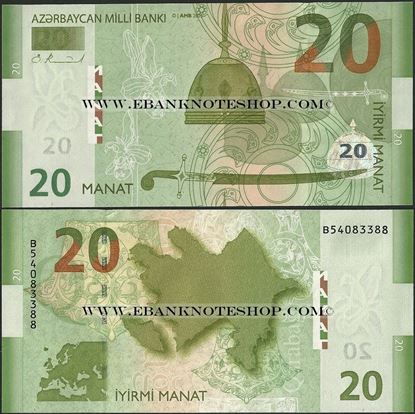 Picture of Azerbaijan,P28,B317,20 Manat,2005