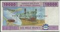 Picture of CAS Gabon,P410A, B110Ab,10000 Francs,2002