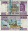 Picture of CAS Gabon,P410A, B110Ab,10000 Francs,2002