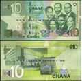 Picture of Ghana,P39f, B147f,10 Cedi,2015