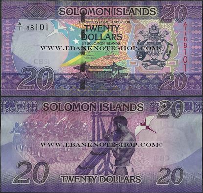 Picture of Solomon Islands,P34,B223,20 Dollars,2017