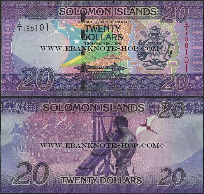 Picture of Solomon Islands,P34,B223,20 Dollars,2017