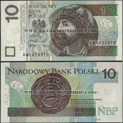Picture of Poland,P183b,B859b,10 Zloty,2016(In 2017)