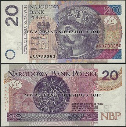 Picture of Poland,P184b,B860b,20 Zloty,2016(In 2017)