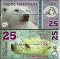 Picture of Arctic Territories,5 Note SET,2017, 25 Polar Dollar - 500 Polar Dollar