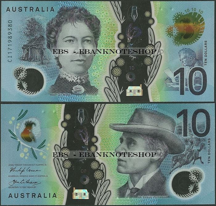 Picture of Australia,P63,B231,10 Dollars,2017