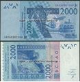 Picture of WAS H Niger,P616H, B122Hp,2000 Francs,2016