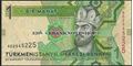 Picture of Turkmenistan,P29b,B222b,1 Manat,2014