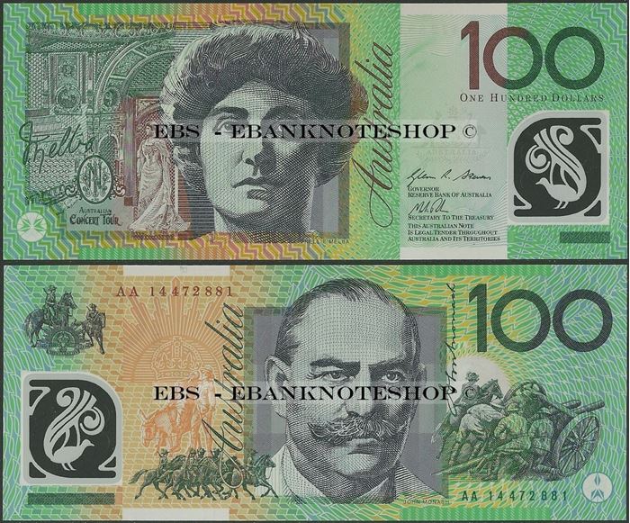 Picture of Australia,P61,B229,100 Dollars,2014