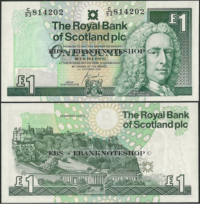 Picture of Scotland,P351e,1 Pound,2001,RBS