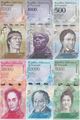 Picture of Venezuela, P94-P99,6 note set,500 to 20K Bolivares, 2016