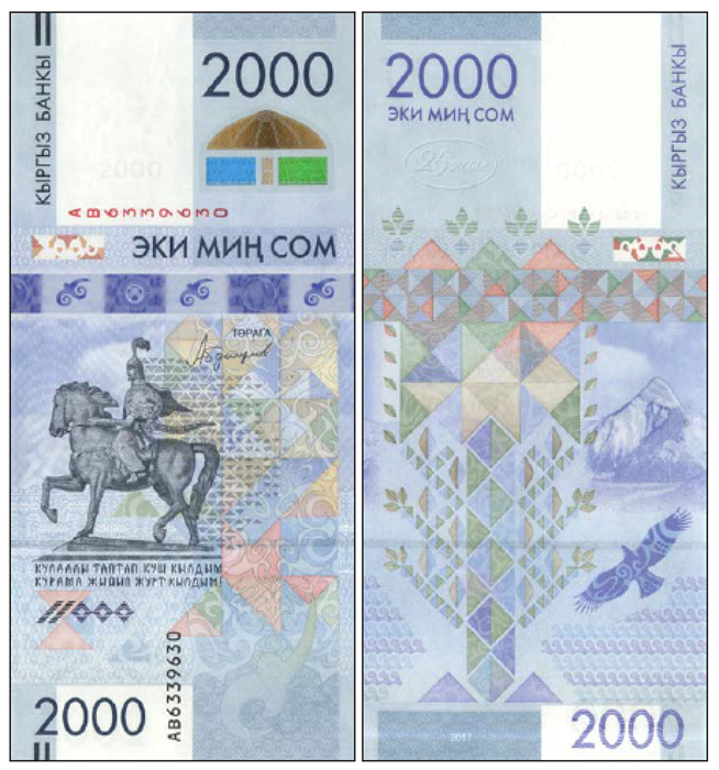 Picture of Kyrgyzstan,P33,B234,2000 Som,2017
