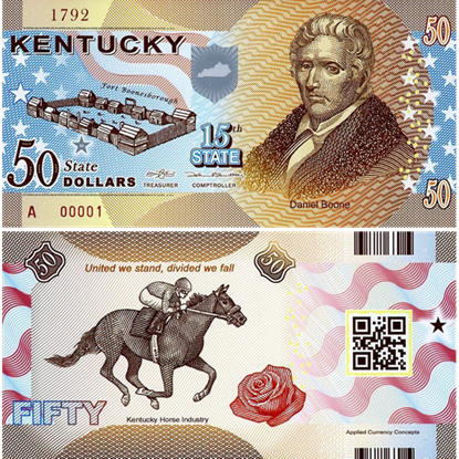 Picture of US State Dollar,15th State ,Kentucky,50 State Dollars