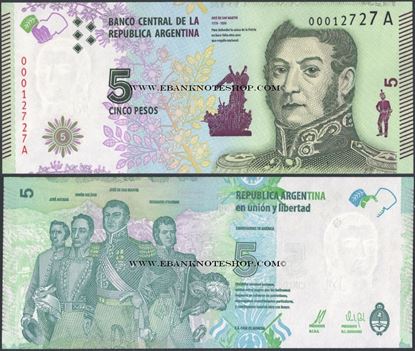 Picture of Argentina,P359,B415,5 Pesos,2015