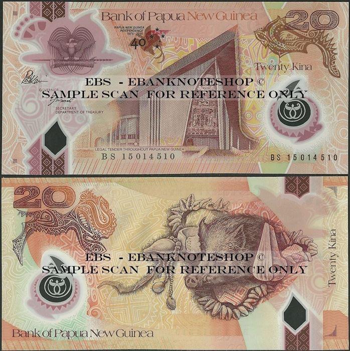 Picture of Papua New Guinea,P49,B153,20 Kina,2015,Comm