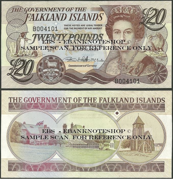 Picture of Falkland Islands,P19,B221b,20 Pounds,2011