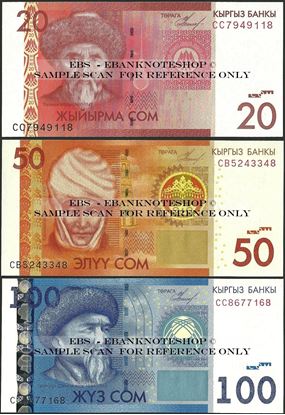 Picture of Kyrgyzstan,3 NOTE SET,P24-P26,170 Som,2009