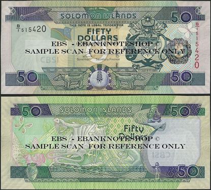 Picture of Solomon Islands,P29,B219b,50 Dollars,B/1,2007