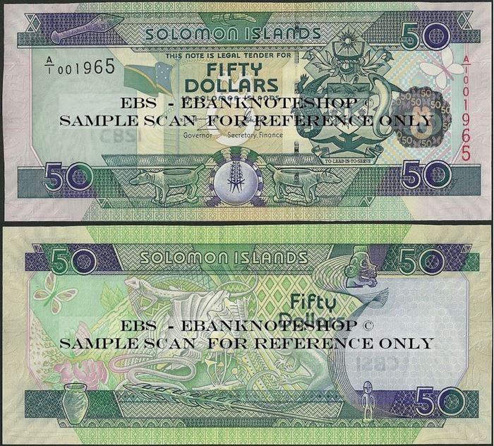 Picture of Solomon Islands,P29,B219a,50 Dollars,A/1,2007