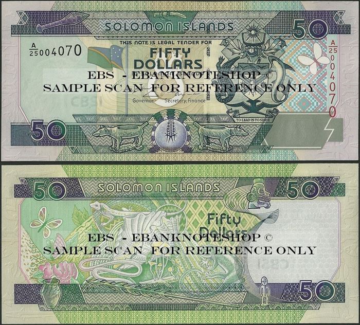 Picture of Solomon Islands,P24,B212a,50 Dollars,A/25