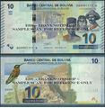 Picture of Bolivia,P248,B417a,10 Bolivianos,2018