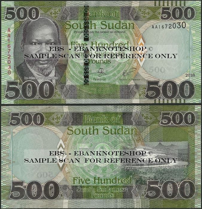 Picture of South Sudan,B116,PNL,500 Pounds,2018