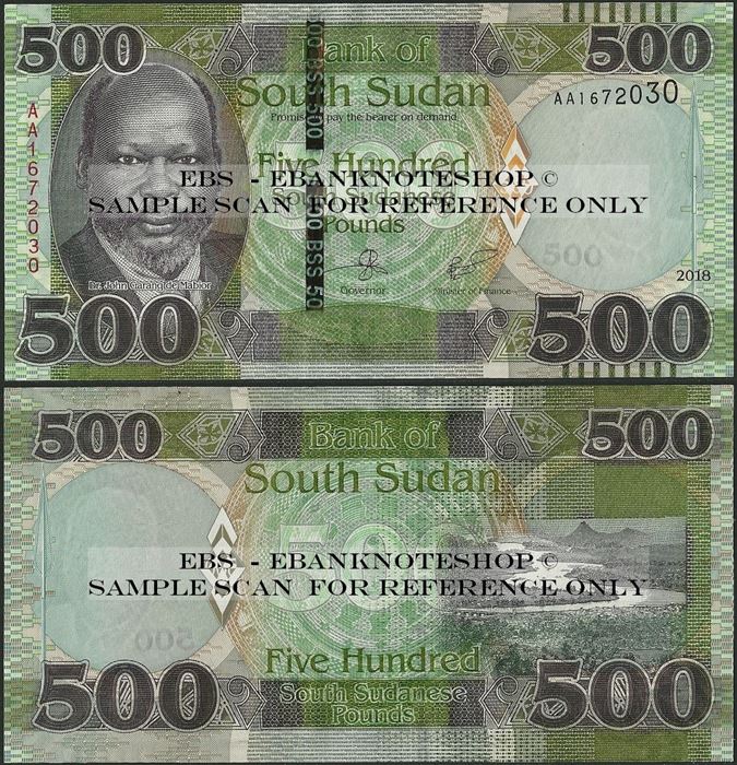 Picture of South Sudan,B116,PNL,500 Pounds,2018