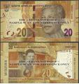 Picture of South Africa,P144,B773a,20 Rands,2018