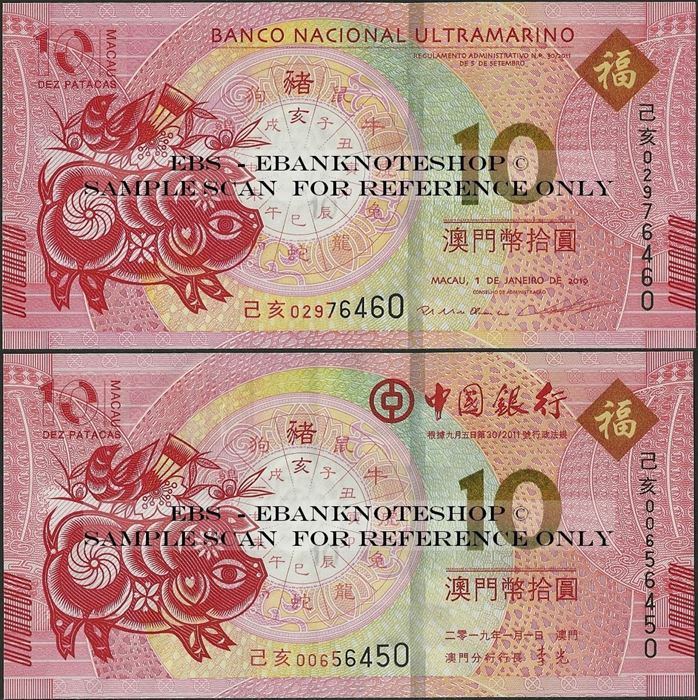 Picture of Macau,SET - 10 Patacas,2019,Pig,Comm