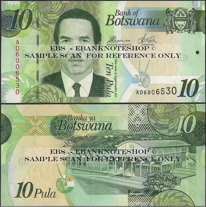 Picture of Botswana,P30,B124d,10 Pula,2014