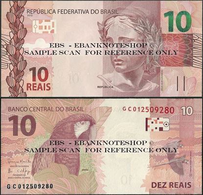 Picture of Brazil,P254,B876c,10 Reais,2010,Sg 32 