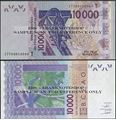 Picture of WAS T Togo,P818T, B124Tq,10000 Francs,2017