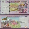 Picture of Bolivia,P250,B419a,50 Bolivianos,2018