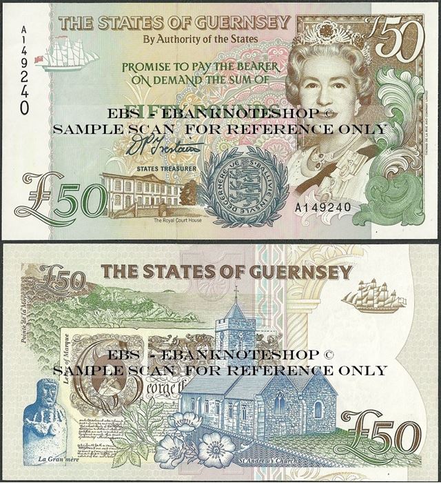 Picture of Guernsey, P59,B164a,50 Pounds