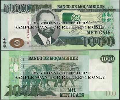 Picture of Mozambique,P154,B239a,1000 Meticais,2011