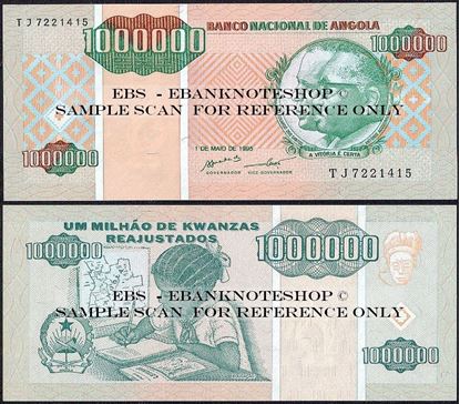 Picture of Angola,P141, B532,1000 000 Kwanza Reajustados,1995