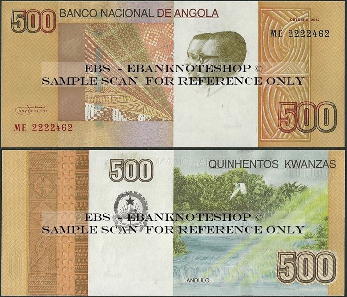 Picture of Angola,P155a, B548a,500 Kwanzas,2012