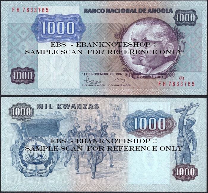 Picture of Angola,P121,B513,1000 Kwanzas,1987