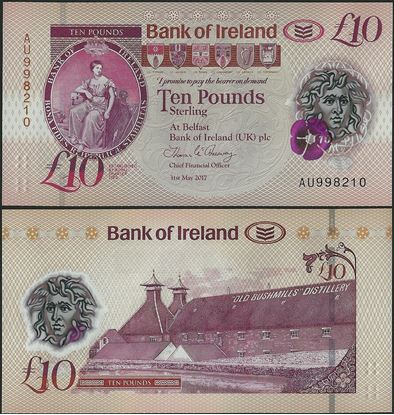 Picture of Northern Ireland,PNL,B137a,10 Pounds,2019,Bank of Ireland