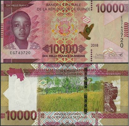 Picture of Guinea,B343,10000 Francs,2018(In 2019)