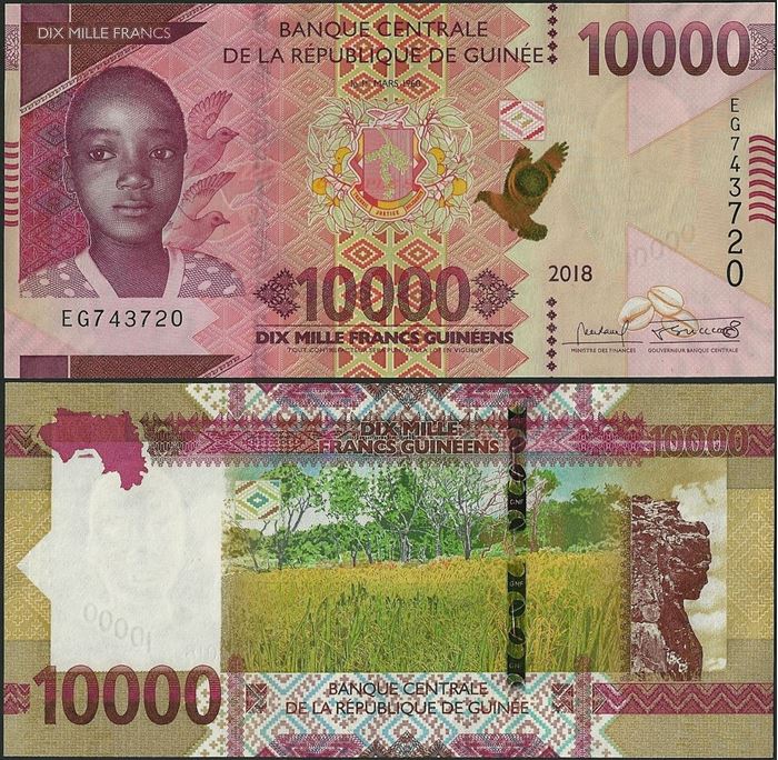 Picture of Guinea,B343,10000 Francs,2018(In 2019)